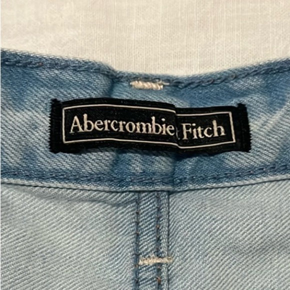 Abercrombie & Fitch Distressed Denim Button Fly High Rise Shorts Size 28 - Picture 3 of 10